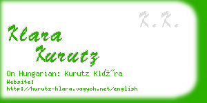 klara kurutz business card